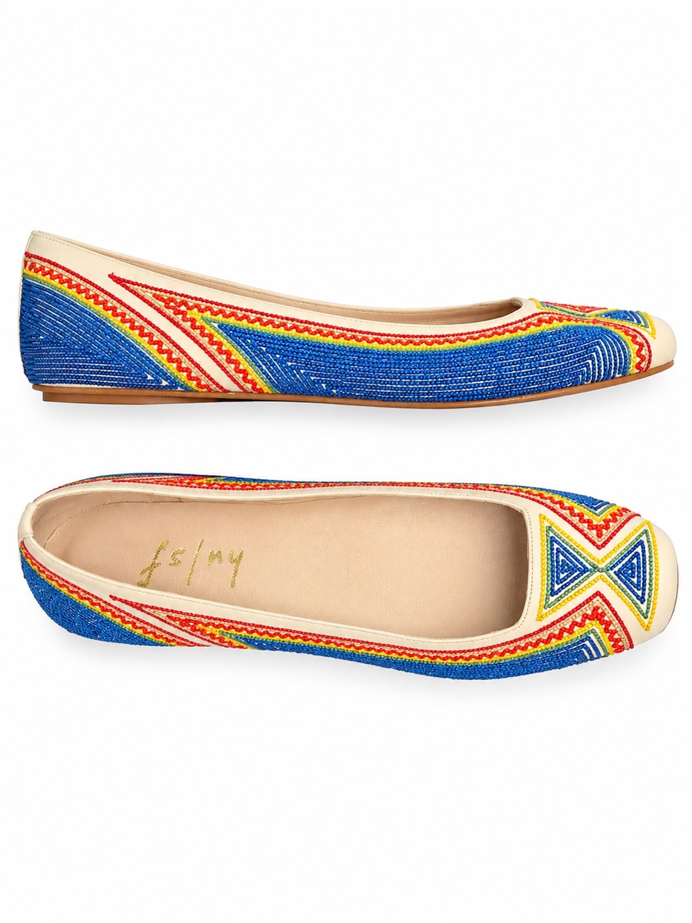 French Sole Embroidered Ballet Flat